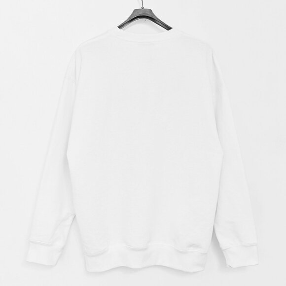 Moschino Teddy Bear Print Terry Crew Neck Sweatshirt in White - Picture 2 of 7